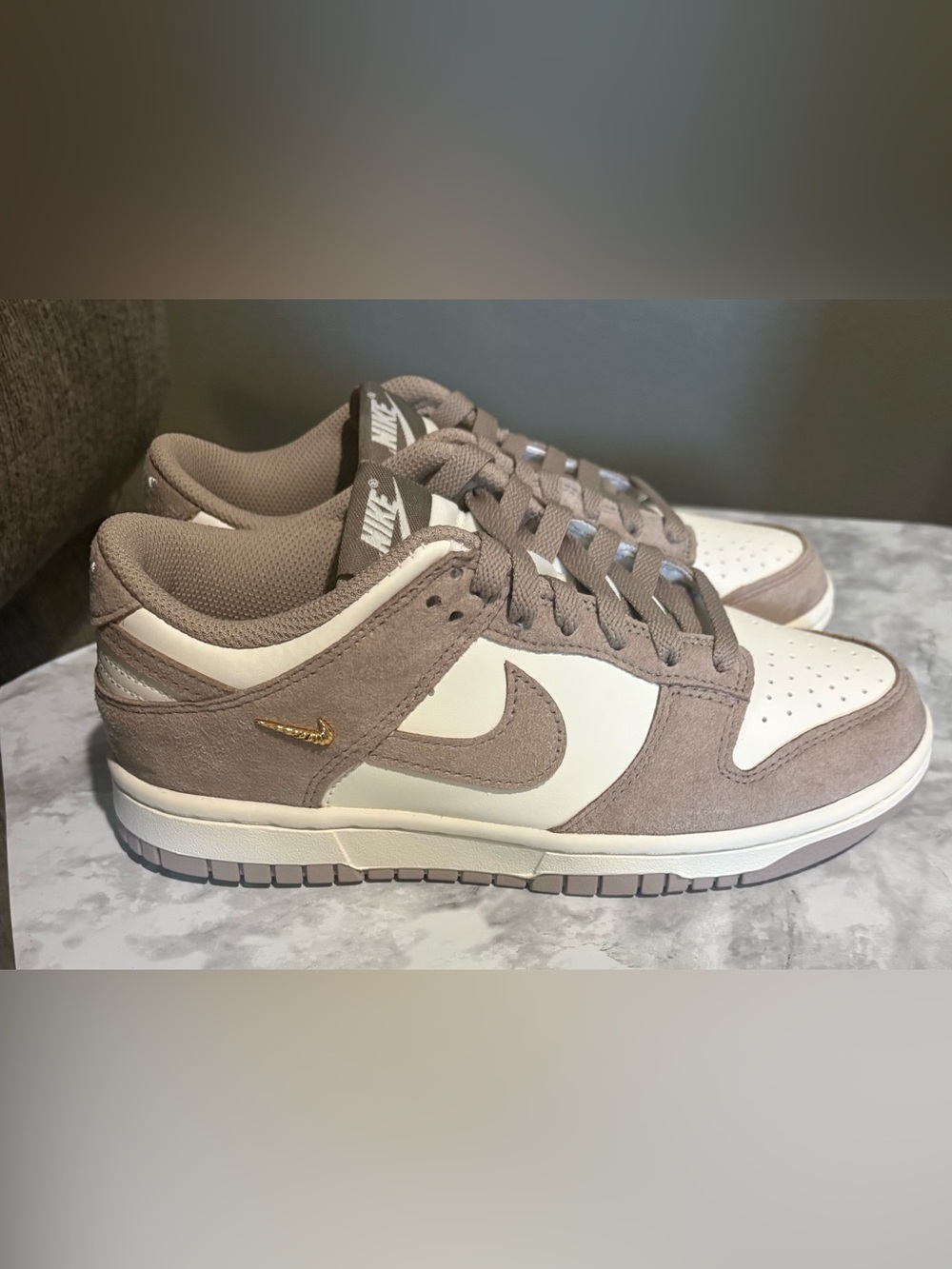 Nike Dunk Low Women’s Sneakers - sail/malt-metallic gold size 6.5